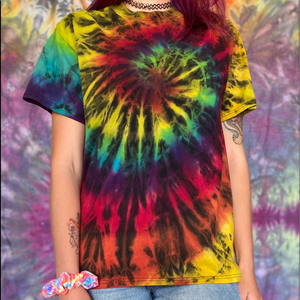 Rainbow Reverse Tie Dye